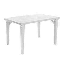 Mesa Retangular Desmontável Plástica 120x80cm Jatobá Multiuso Área Lazer Pés Parafusados