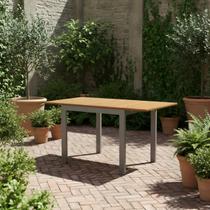 Mesa Retangular Expansivel Aluminio Eucalipto 126x75cm Colorido Mesa Retangular Expansivel Aluminio Eucalipto 126x75cm Colorido