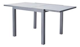 Mesa Retangular Extensivel Jardim 90-160cm Aluminio - Cinza