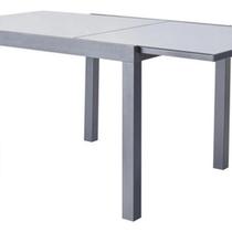 Mesa Retangular Extensivel Jardim 90-160Cm Aluminio - Cinza