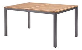 Mesa Retangular Jardim Varanda 74x89x150cm Aluminio Madeira