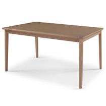 Mesa Retangular Suez Acabamento Verniz Amêndoa 142cm - 67747