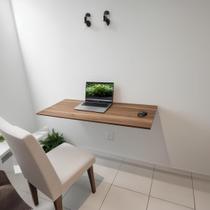 Mesa Retrátil 90x45 Quadrada Amadeirada Compacta para Cozinha ou Varanda