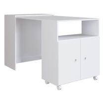 Mesa Retrátil/balcão 2 Portas E Rodízios Multimóveis Branca Mesa Retrátil/balcão 2 Portas E Rodízios Multimóveis Branca