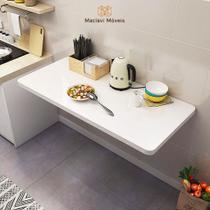 Mesa Retratil dobravel Borda Redonda de parede cozinha americana suporta 70kg