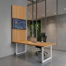 Mesa Reunião 180cm com Caixa de Tomadas e Painel TV Corporate Industrial Mesa Reunião 180cm com Caixa de Tomadas e Painel TV Corporate Industrial