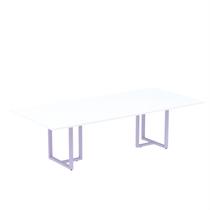 Mesa Reunião 2600x1200mm Mr2600p25tub Branco/Lilás