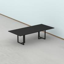 Mesa Reunião 260x73,5cm em MDP Bipartida Preto Mesa Reunião 260x73,5cm em MDP Bipartida Preto