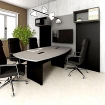 Mesa Reunião 270cm x 110cm c/2 Caixas para Tomadas F5 Office Mesa Reunião 270cm x 110cm c/2 Caixas para Tomadas F5 Office