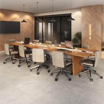 Mesa Reunião Escritório 10 Lugares com Caixa de Tomada, Tampo Engrossurado 50mm