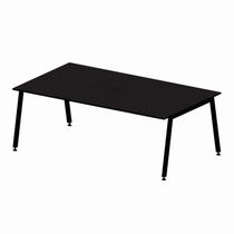 Mesa Reunião Escritório 6 Lugares 210x74cm Caixa de Tomadas e Pés Metal Industrial Executive Preto Mesa Reunião Escritório 6 Lugares 210x74cm Caixa de Tomadas e Pés Metal Industrial Executive Preto