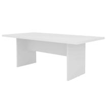 Mesa Reunião Para Escritório 200x100 CM ME4119 Branco Tecno Mobili