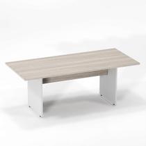 Mesa Reunião Pé Painel P25 Pandin 2,0 M Casablanca e Branco