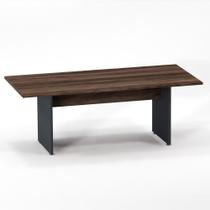 Mesa Reunião Pé Painel P25 Pandin 2,0 M Walnut e Grafito