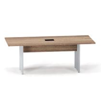 Mesa Reunião Power Box Pé Painel P25 Pandin 2,0 M Noce Naturale e Cinza Mesa Reunião Power Box Pé Painel P25 Pandin 2,0 M Noce Naturale e Cinza