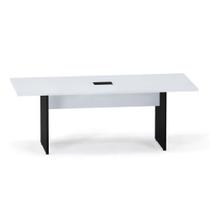 Mesa Reunião Power Box Pé Painel P25 Pandin 2,6 M Cinza e Preto