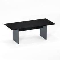 Mesa Reunião Power Box Pé Painel P25 Pandin 2,6 M Preto e Grafito