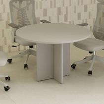 Mesa Reunião Redonda 110cm x 110cm 4 Lugares Pés Painel para Escritório F5 Office