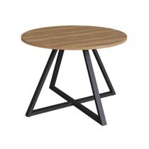 Mesa Reunião Redonda com 4 Lugares 110cm Home Office Concept Móvel na Caixa