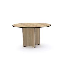 Mesa Reunião Redonda Maxxi Pandin 1,10 M Noce Naturale e Preto