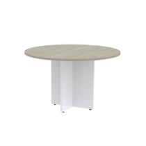 Mesa Reunião Redonda MRR1100P25PP Bege/Nogueira Casblanca/Branco