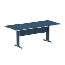 Mesa Reunião Retangular Maxxi Pandin 2,0 M Azul e Cinza Mesa Reunião Retangular Maxxi Pandin 2,0 M Azul e Cinza