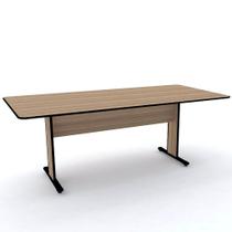 Mesa Reunião Retangular Maxxi Pandin 2,0 M Noce Naturale e Preto Mesa Reunião Retangular Maxxi Pandin 2,0 M Noce Naturale e Preto