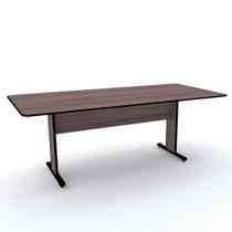 Mesa Reunião Retangular Maxxi Pandin 2,0 M Walnut e Preto