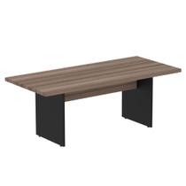 Mesa Reuniao Retangular Pe40 200X90 Walnut E Preto - Pandin Mesa Reuniao Retangular Pe40 200X90 Walnut E Preto - Pandin