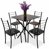 Mesa Rio Base Ipanema Preto Tampo Preto MDF 68X68 4 Cadeiras Rio Assento Preto Teixeira Mesa Rio Base Ipanema Preto Tampo Preto MDF 68X68 4 Cadeiras Rio Assento Preto Teixeira