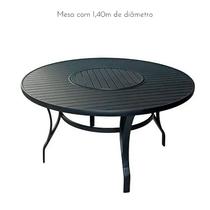 Mesa Ripada 1,40m com Giro Interno em Alumínio