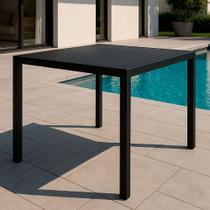 Mesa Ripada Retangular Alumínio 100x80cm Área Gourmet Acesse Móveis