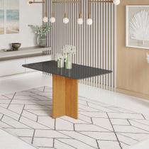 Mesa Robusta Candian 120x80 Vidro Canto Copo Jcm Movelaria Cinamomo Com Grafite