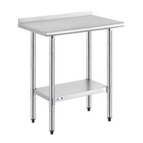 Mesa ROCKPOINT em aço inoxidável 18x30" com Backsplash