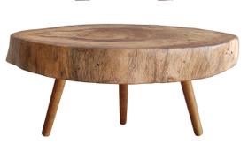 Mesa Rustica Tronco 60cm Centro Pe Palito 30cm Pinus Bolacha De Madeira - Jthome