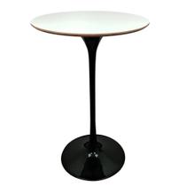 Mesa Saarinen Bistrô Fórmica Branca 70cm - Base Preta Mesa Saarinen Bistrô Fórmica Branca 70cm - Base Preta