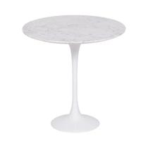 Mesa Saarinen Lateral Carrara 51cm - Base Branca Mesa Saarinen Lateral Carrara 51cm - Base Branca