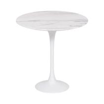 Mesa Saarinen Lateral Espírito Santo 42cm - Base Branca