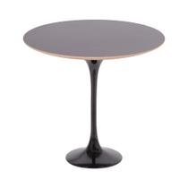 Mesa Saarinen Lateral Fórmica Preta 42cm - Base Preta Mesa Saarinen Lateral Fórmica Preta 42cm - Base Preta