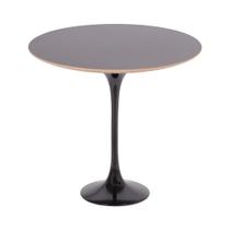 Mesa Saarinen Lateral Fórmica Preta 51cm - Base Preta Mesa Saarinen Lateral Fórmica Preta 51cm - Base Preta