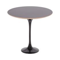 Mesa Saarinen Lateral Fórmica Preta 51cm - Base Preta Mesa Saarinen Lateral Fórmica Preta 51cm - Base Preta