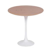 Mesa Saarinen Lateral Freijó 42cm - Base Branca