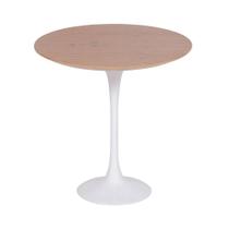 Mesa Saarinen Lateral Freijó 51cm - Base Branca Mesa Saarinen Lateral Freijó 51cm - Base Branca
