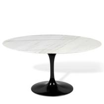 Mesa Saarinen Oval Espirito Santo 135x90cm - Base Preta - mgsaarinen