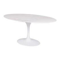 Mesa Saarinen Oval Espírito Santo 198x122cm - Base Branca Mesa Saarinen Oval Espírito Santo 198x122cm - Base Branca