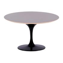 Mesa Saarinen Oval Fórmica Preta 198x122cm - Base Preta Mesa Saarinen Oval Fórmica Preta 198x122cm - Base Preta
