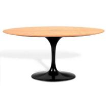 Mesa Saarinen Oval Freijó 120x80cm - Base Preta Mesa Saarinen Oval Freijó 120x80cm - Base Preta