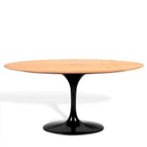 Mesa Saarinen Oval Freijó 180x100cm - Base Preta Mesa Saarinen Oval Freijó 180x100cm - Base Preta