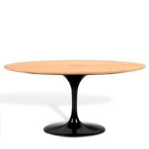 Mesa Saarinen Oval Freijó 180x100cm - Base Preta Mesa Saarinen Oval Freijó 180x100cm - Base Preta