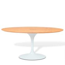 Mesa Saarinen Oval Freijó 235x122cm - Base Branca